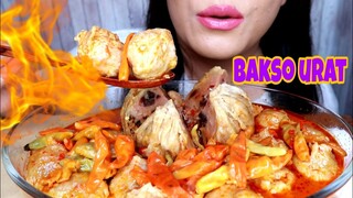 ASMR BAKSO URAT KUAH MERCON DAN CABE RAWIT UTUH  | ASMR MUKBANG INDONESIA | EATING SOUNDS