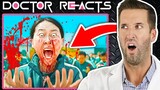 ER Doctor REACTS to Unbeatable Squid Game Challenges