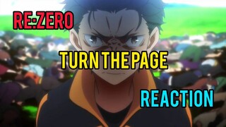 RE:ZERO SONG | "Turn the Page" | Divide music [Re:Zero] Reaction