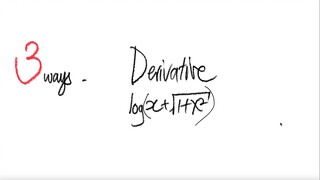 3 ways: derivative log(x+ (1+√(x^2)))