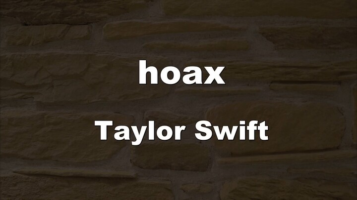 Taylor Swift - Hoax Karaoke