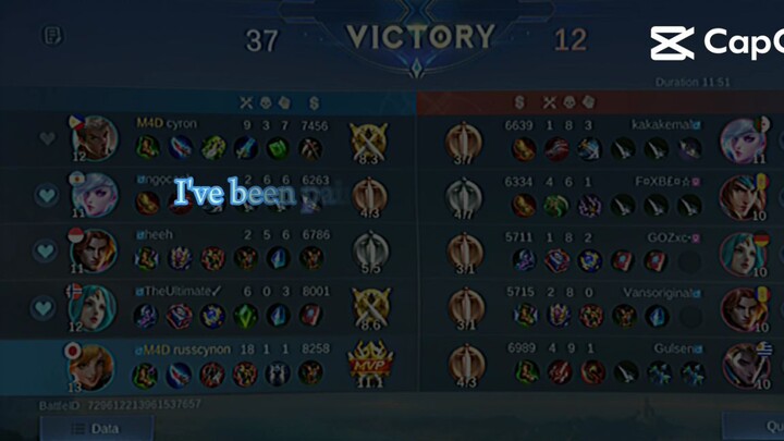 Flexing my mobile legend account score in battle