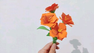 Hướng dẫn Origami bông hoa nhỏ Origami bông hoa Origami đơn giản Origami mẫu giáo Học sinh tiểu học 