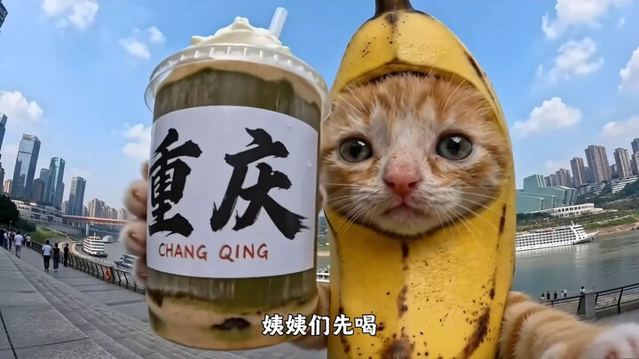 The Banana Cat has actually made it to Chongqing!!??