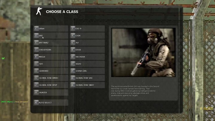 Counter-Strike Xtreme V6 - de_inferno - Counter-Terrorist Forces - SAS