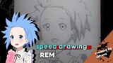 speed drawing anime Ra ze ro REM