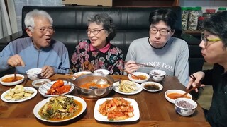 도둑이야~ 밥도둑~ 애호박참치 고추장찌개 먹방, 무청 된장지짐이, 게맛살볶음, 마전, 시골먹방 MUKBANG KOREAN FOOD COOKING ASMR | EATING SHOW