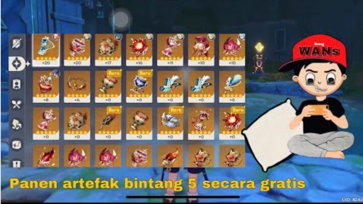 Panen artefak bintang 5 secara gratis dan gampang | Genshin Impact Indonesia