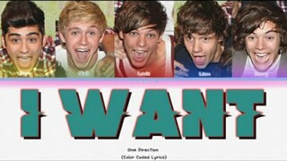 One Direction - I Want [Color Coded Lyrics] [sped up + reverb]