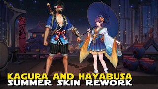 REVAMPED HAYABUSA AND KAGURA SUMMER SKINS DESIGN! | NO SWORDFISH FOR HAYA? | MOBILE LEGENDS