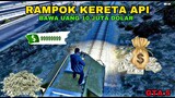 RAMPOK KERETA API SETELAH MEMBAWA UANG HASIL MERAMPOK BANK DAPAT 10 JUTA DOLAR - GTA 5