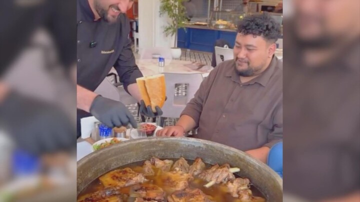 A signature dish at a Turkish restaurant: tender, fall-off-the-bone chunks of meat stuffed into soft