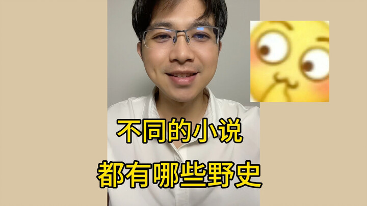 不同的小说，都有哪些野史