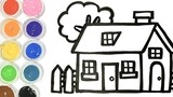 My favorite house to draw as a kid! Teaching children to draw a fenced cottage is the rural cottage 
