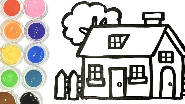 Ngôi nhà yêu thích của tôi để vẽ khi còn nhỏ! Dạy trẻ em vẽ một ngôi nhà tranh có hàng rào là ngôi n