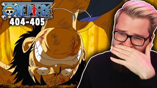 One Piece BROKE ME Again! (Ep 404-405 REACTION)