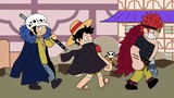 why not luffy and law and kidd walking meme