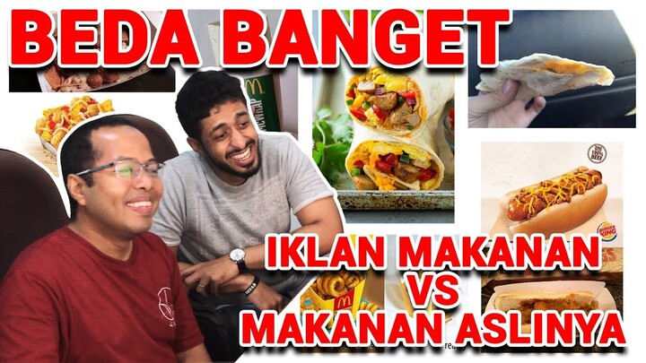 IKLAN MAKANAN VS MAKANAN ASLINYA BEDA BANGET