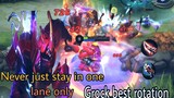 Never just stay at one lane | Grock best rotation | MLBB