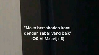 Berusahalah menjadi orang sabar