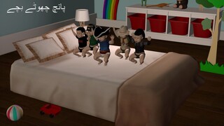 5 little jumping on the bed | Nursery Rhymes & Babies Song | taqwakidiary