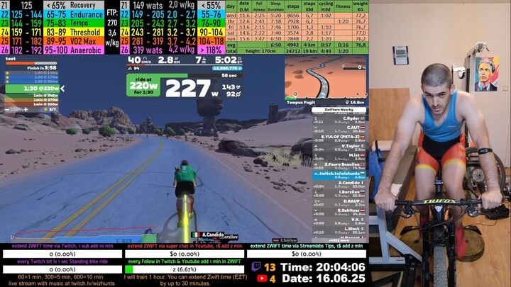 Zwift Cycling Workout 16.06.2025