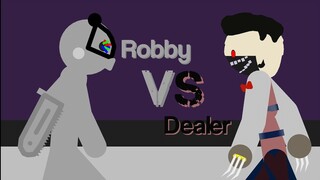 ROBBY Vs DEALER (Battle of ROBOTS) Stick Nodes Roblox Piggy/Arsenal Event