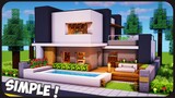 Cara Membuat Rumah Modern Perumahan Simple + Interior ! || Minecraft Modern Pt.44