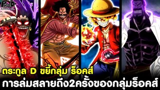 วันพีช - ตระกูล D ขยี้กลุ่มร็อคส์ การล่มสลายถึง2ครั้งของกลุ่มร็อคส์ [KOMNA CHANNEL]