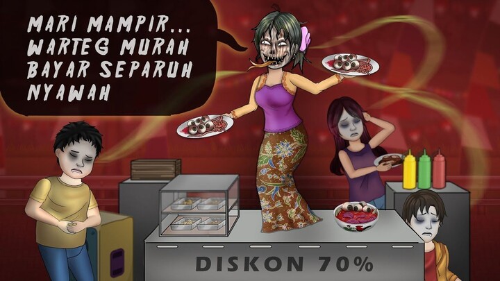 Warung Setan di Bazaar Agustusan #HORORKOMEDI  Kartun Hantu Lucu, Animasi Horor