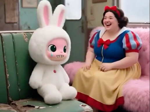 Labuboo and Snow White take a train ride!