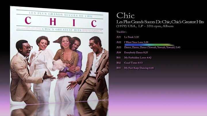 Chic (1979) Les Plus Grands Succes De Chic, Chic's Greatest Hits [LP - 33⅓ RPM - Album]