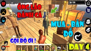 Cách Gọi Ông Già Bán Đồ Để Mua Bán Trao Đổi Vật Phẩm Mới - Survival on Raft Multiplayer DAY 4