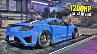 Need for Speed Heat Gameplay - 1200HP ACURA NSX Customization | Max Build 400+