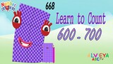 Dancing Numberblocks 600-700. Counting Numbers with Me