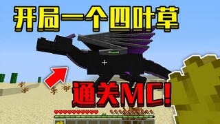 开局只有一个四叶草！该如何通关MC，击败末影龙！