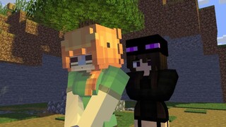 Alex falls from a height again but - minecraft animation