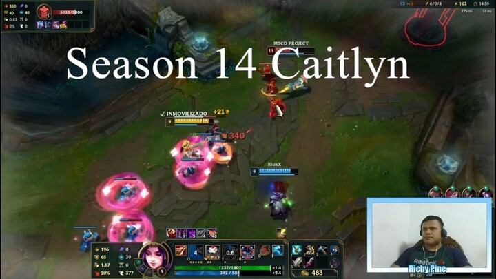 Season 14 l Full Caitlyn AD CARRY l League of Legends l NEW ITEM