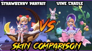 CHANG'E VINE CRADLE EPIC SKIN EFFECTS VS. STRAWBERRY PARFAIT SKIN - MLBB SKIN COMPARISON SERIES