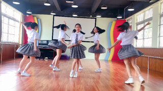 Primary school students flip GFRIEND "Time Passes Rough" jk practice room version