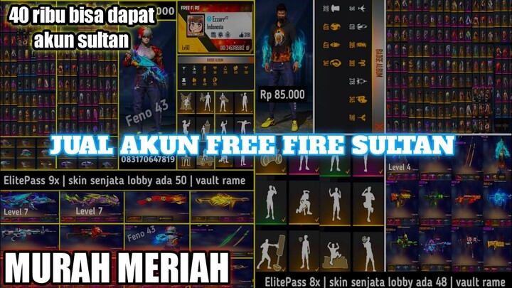 jual akun free fire sultan murah meriah