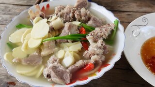 Đem ghe lên sửa chuẩn bị đi sông. Cơm trưa chẳng dừng hầm măng Tầm Vông- Bin Đen Miền Tây # 186