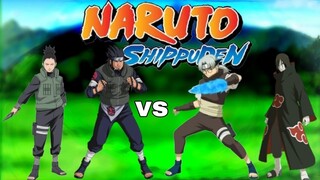 Shikamaru Nara, Asuma Sarutobi vs Orochimaru y Kabuto yakushi