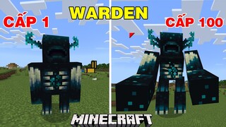 KHI WARDEN ĐƯỢC TĂNG SỨC MẠNH TỪ CẤP 1 LÊN CẤP 100 SẼ TN || TRONG MINECRAFT PE !!