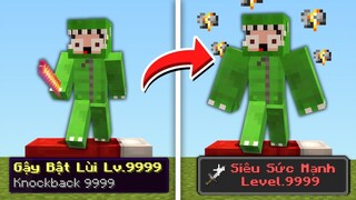 Minecraft Bedwars, Nhưng Siêu Bật Lùi Vs Siêu Sức Mạnh Level 9999 Cùng Noob Team