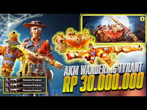 TOP UP RP 30.000.000 BELI AKM WANDERING TYRANT MAX 8 LEVEL ADA GLORIOUS MOMENT! - PUBG MOBILE