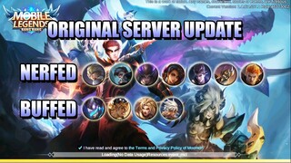 ORIGINAL SERVER UPDATE RECAP - PATCH 1.4.94 MOBILE LEGENDS