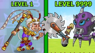 ĐÁNH BẠI TOP 1 TRUNG QUỐC CƯA MÁY NHỆN LV100 VS NGỘ KO Tower Conquest TOP GAME ANDROID IOS THÀNH EJ