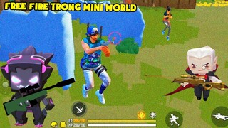 MINI GAME : ĐẤU TRƯỜNG FREE FIRE TRONG MINI WORLD ** KHẨU AWM SIÊU LỢI HẠI TRONG FREE FIRE ??