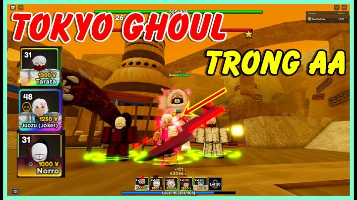 Unit Tokyo Ghoul Mạnh Đến Mức Nào Trong Update 2.0 Anime Adventures ? | Roblox